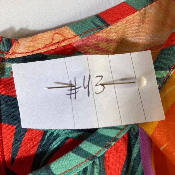 Womens Maude Vivante Tropical Floral Leaves Maxi Dress Tiered S Cotton #43 - Picture 10 of 10